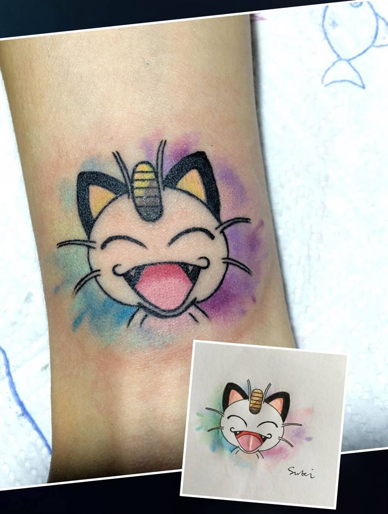 原创小清新纹身图片_成品手臂欧美清新原创动物纹身图案