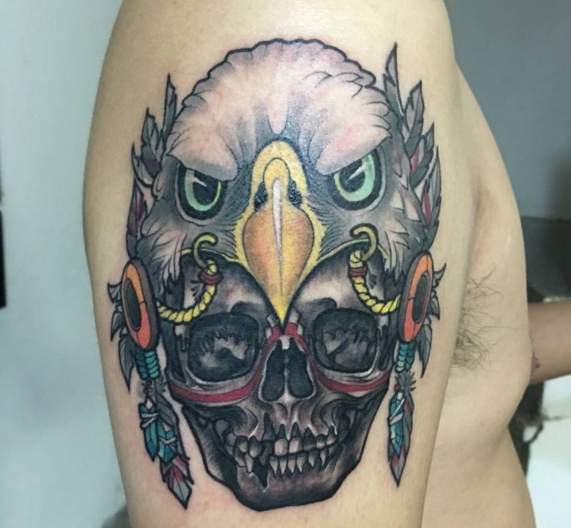 new school纹身图片_成品手臂欧美纹身图案