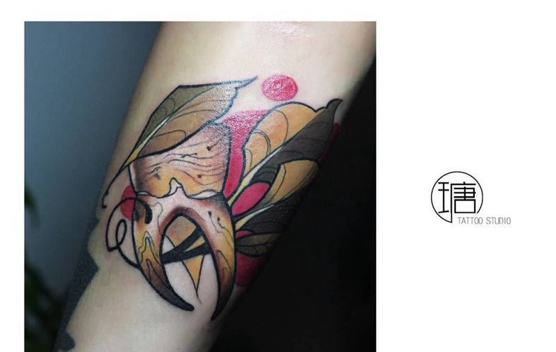 new school纹身图片_成品手臂欧美纹身图案