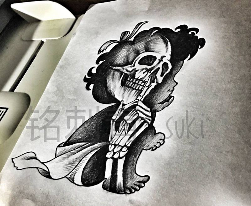 客定手稿纹身图片