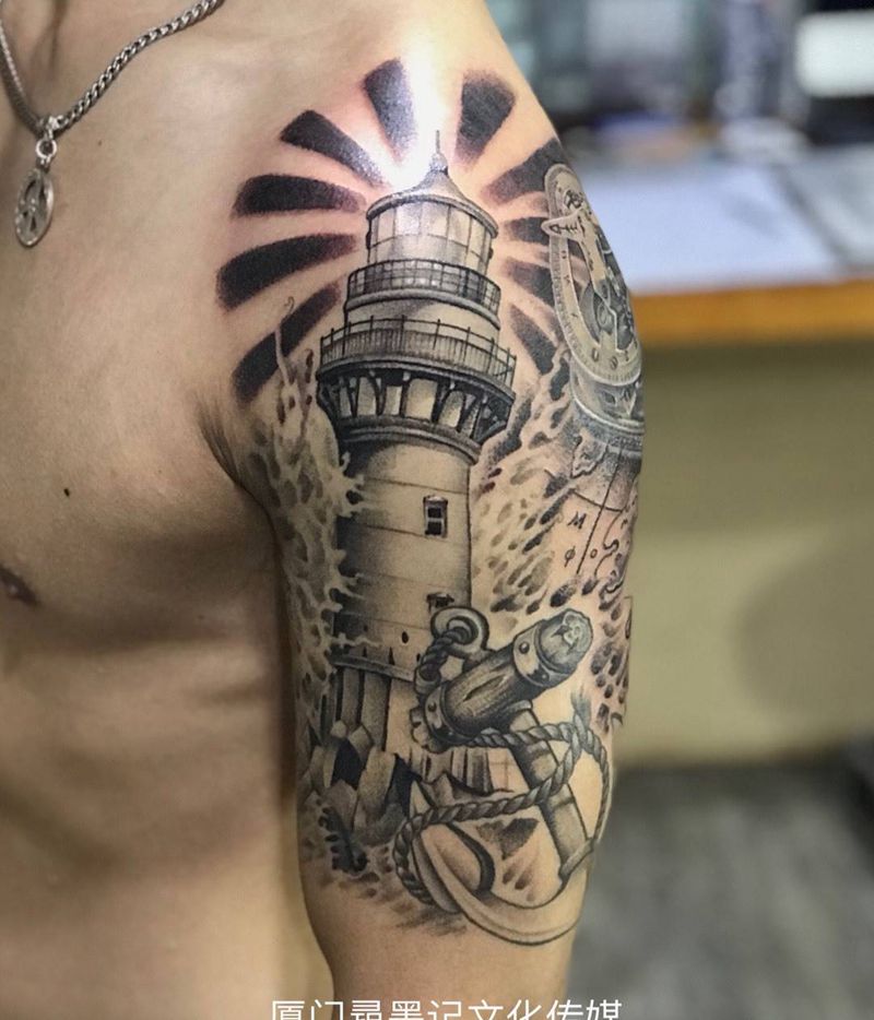 拼接图案纹身图片_成品手臂肩部清新原创厦门几何美女水墨纹身图案