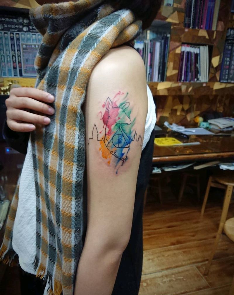出彩纹身图片_手臂清新动物成品纹身图案
