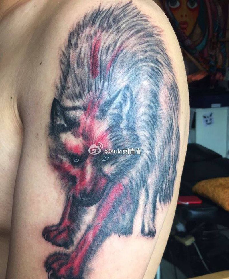 狼纹身图片