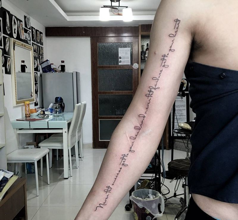 英文纹身图片_成品手臂欧美字符纹身图案