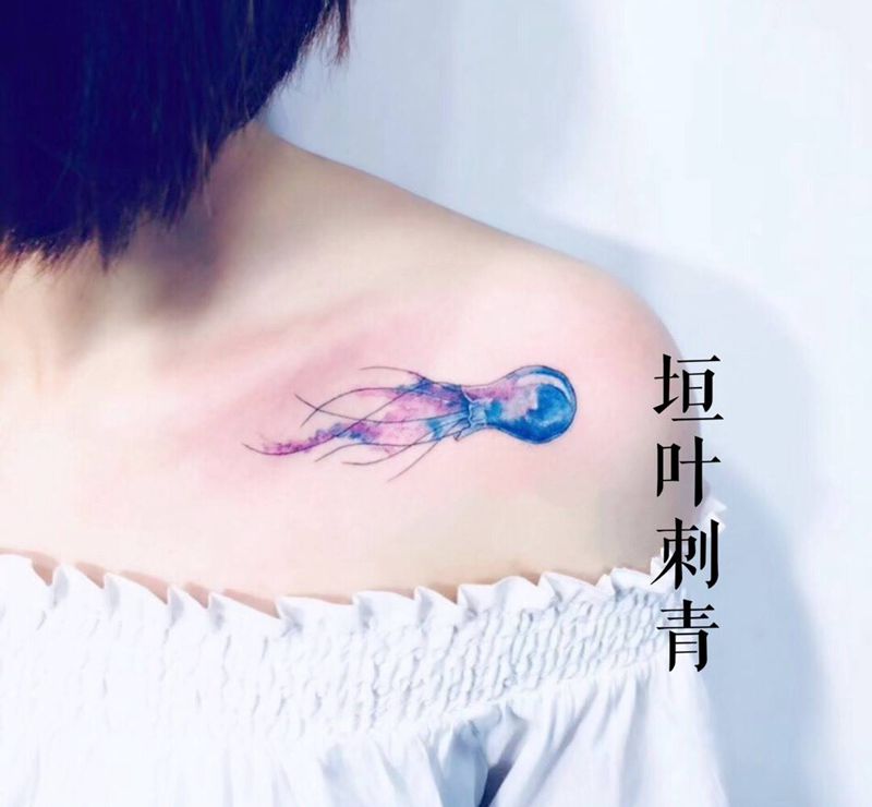 水母纹身图片