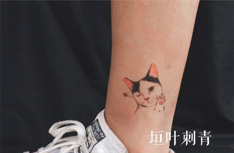 喵纹身图片