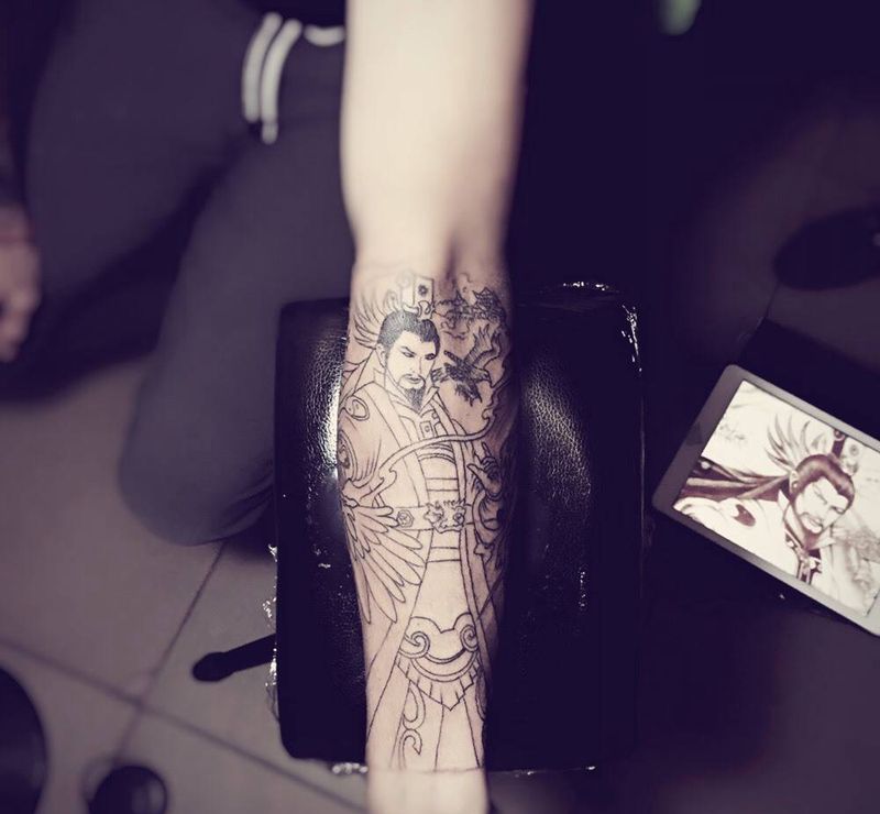 诸葛亮纹身图片