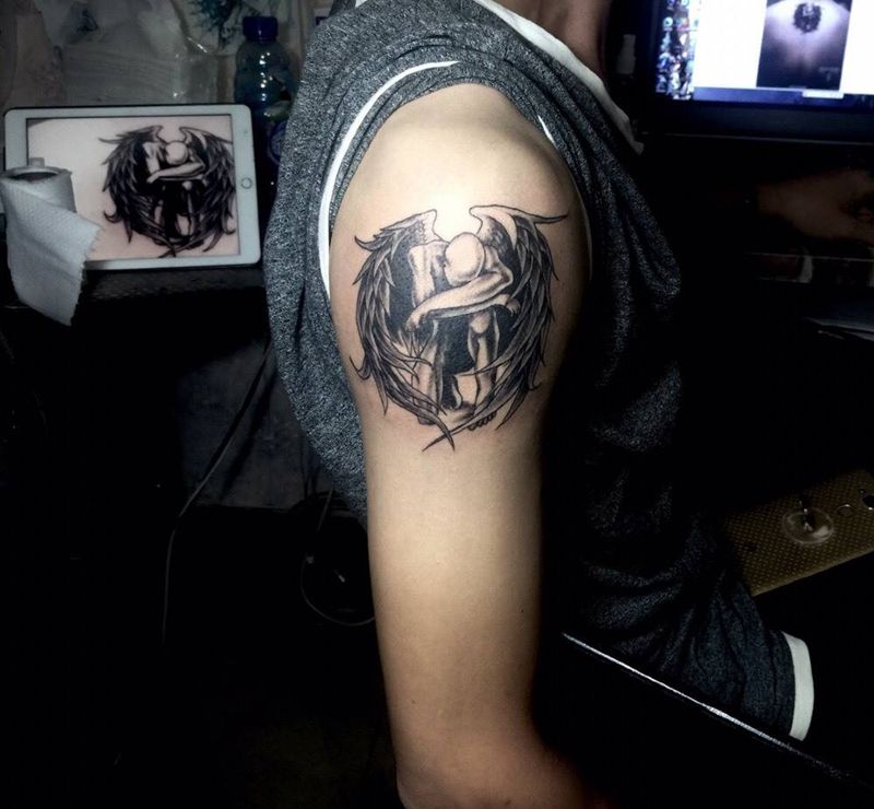 客人介绍纹身图片