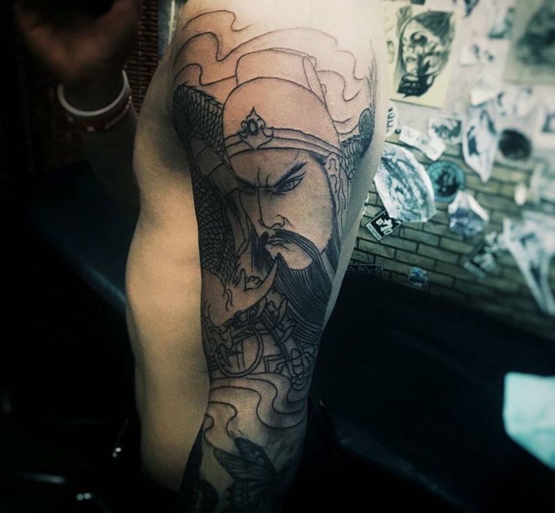 关公纹身图片