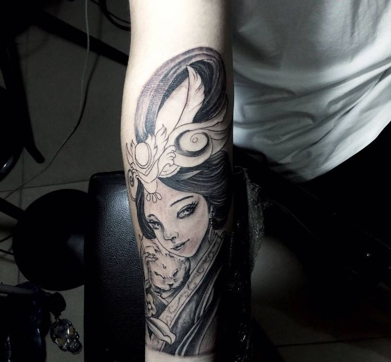 嫦娥纹身图片