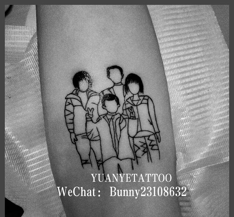 简笔纹身图片_手臂纹身图案