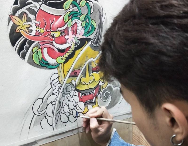 罗龙纹身图片_新传统纹身图案