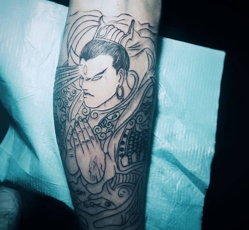 二郎神纹身图片