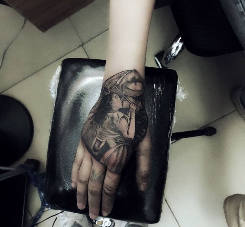 手背纹身图片