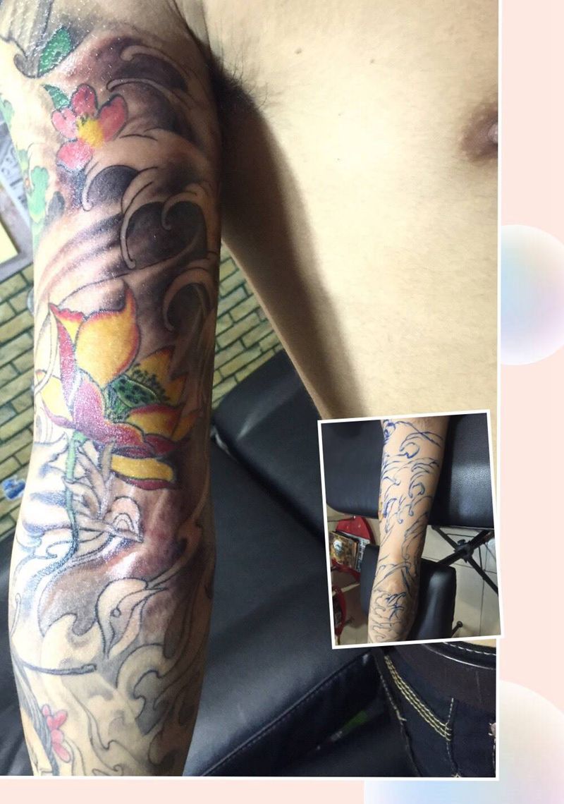 浪花四个小时，英文十分钟纹身图片