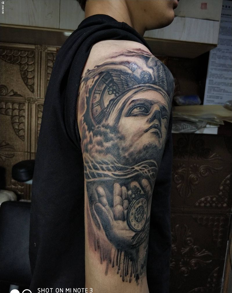 欧美风格纹身图片_手臂欧美写实纹身图案