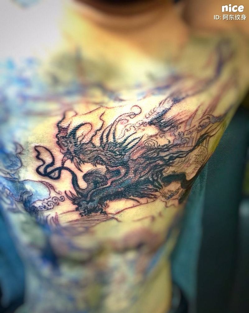 大满背，干就完了，客人被干晕纹身图片
