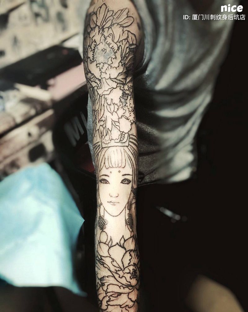 鱼两个半小时，花臂三个半小时纹身图片