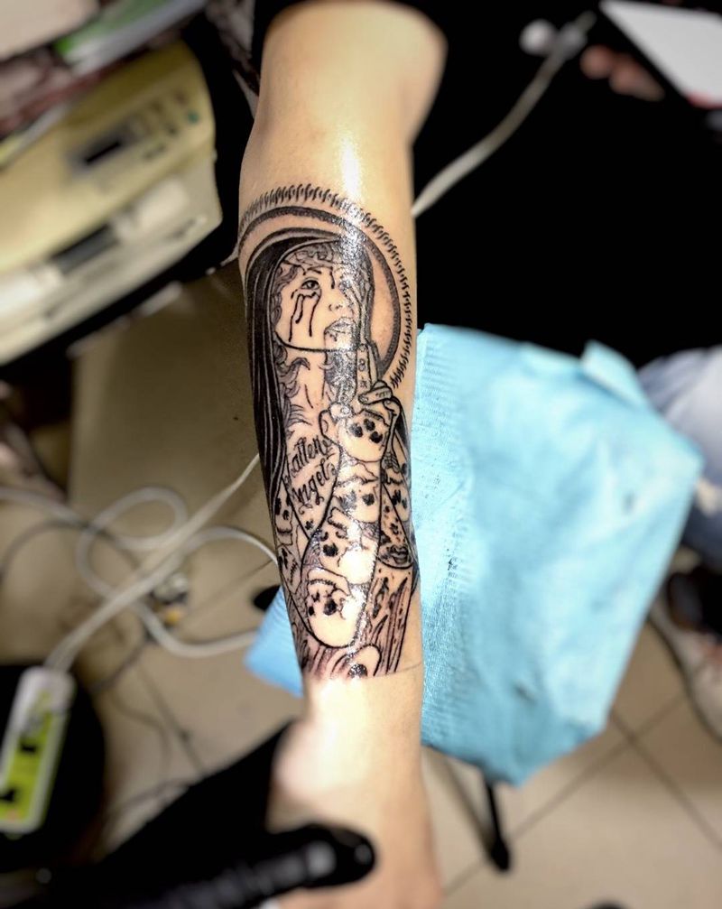 个性人物,耗时两个半小时纹身图片