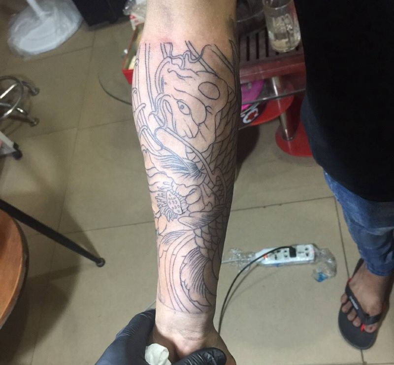 包小臂纹身图片