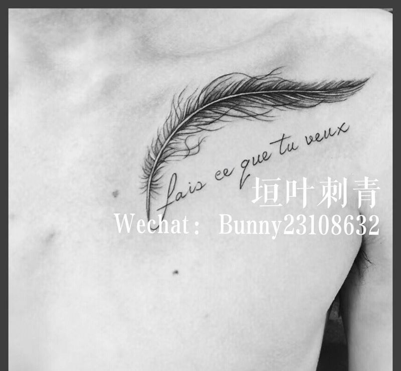 羽毛纹身图片