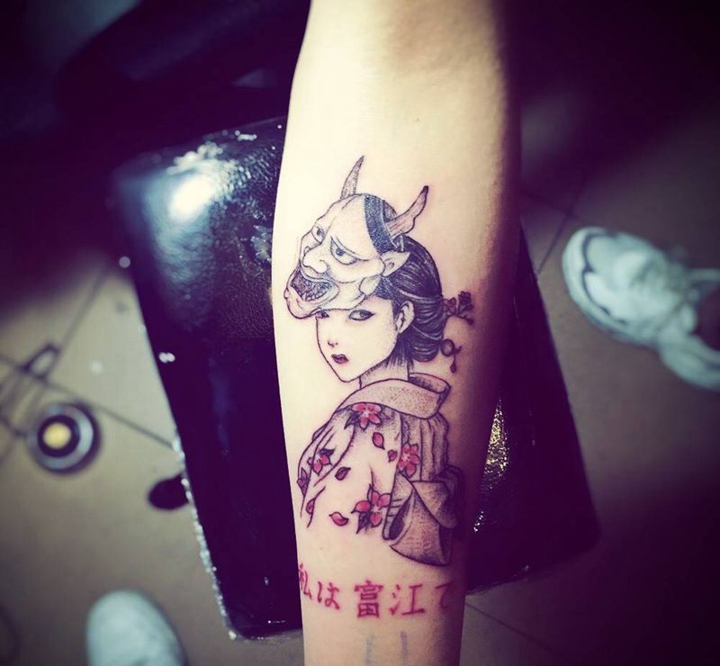 艺妓纹身图片