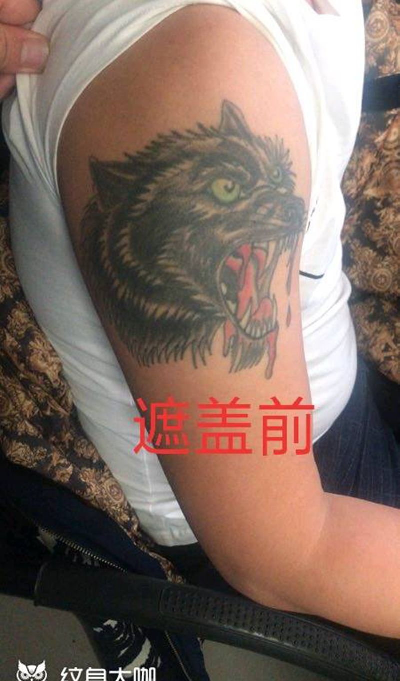 遮盖前后纹身图片_手臂纹身图案