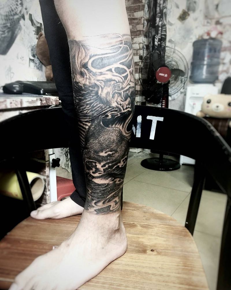 临摹大师作品，你猜谁的纹身图片