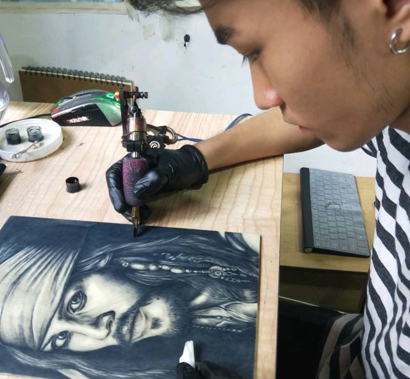 罗龙学生作品纹身图片