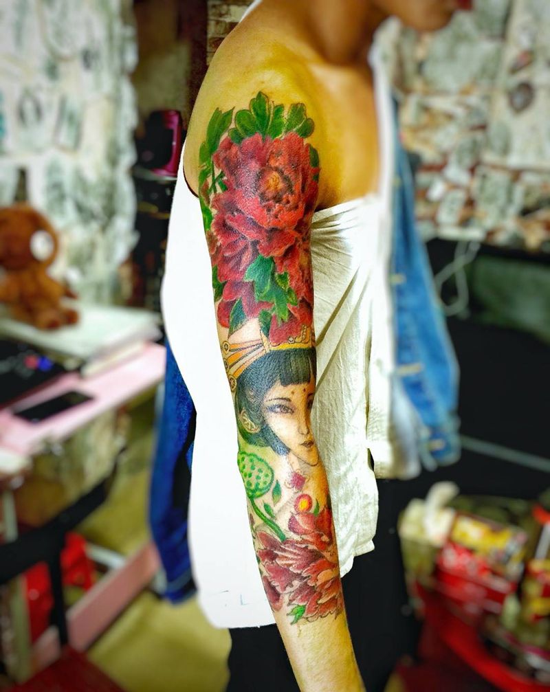 花臂纹身图片