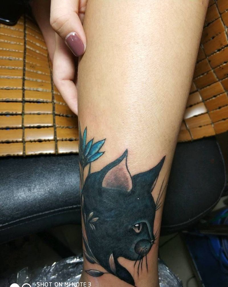 遮盖作品纹身图片_脚部清新动物成品纹身图案