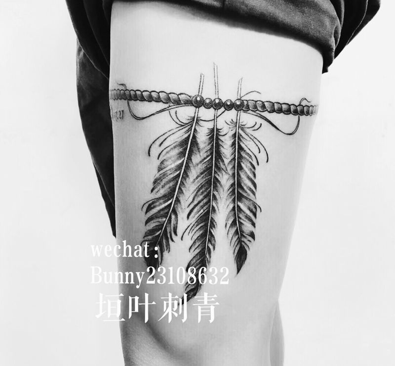 印第安羽毛纹身图片