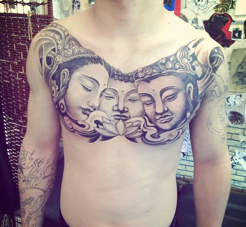 三面佛纹身图片