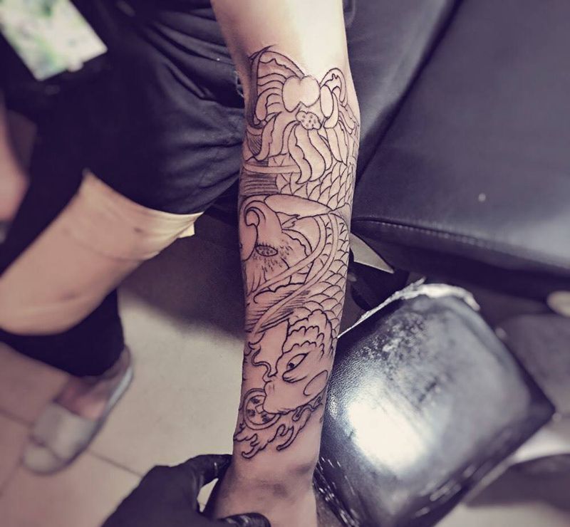 鲤鱼纹身图片