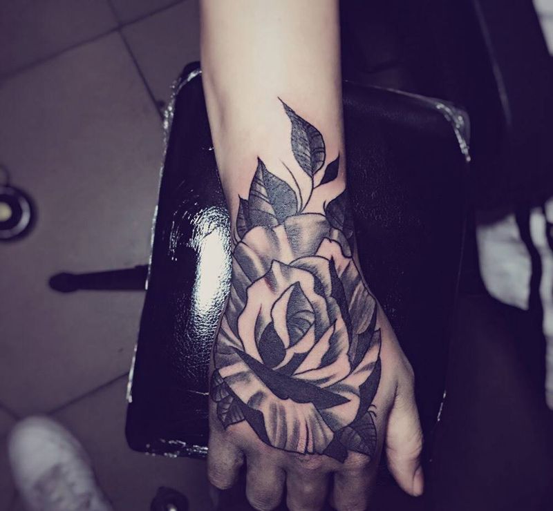 手背纹身图片