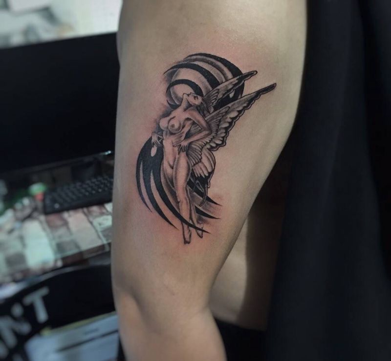 天使纹身图片