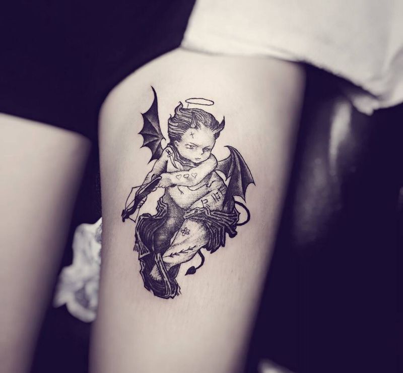 丘比特纹身图片