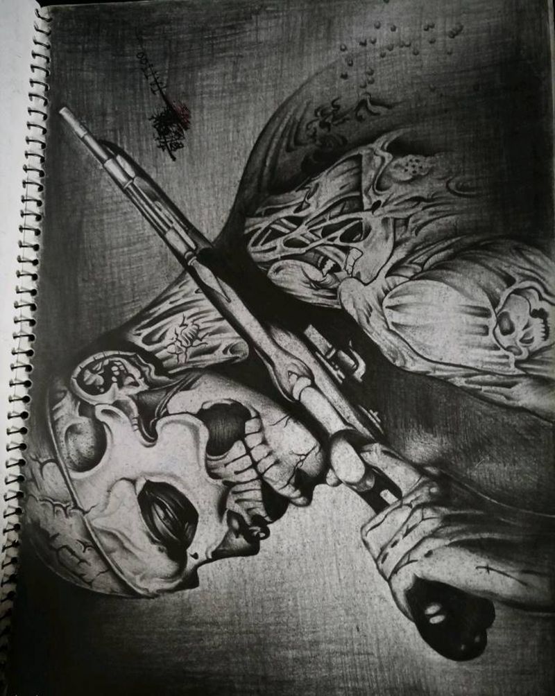 素描练习，约稿来✍纹身图片