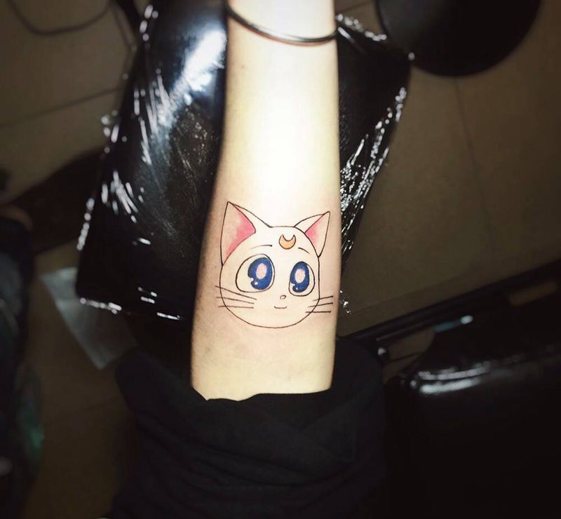 猫头纹身图片