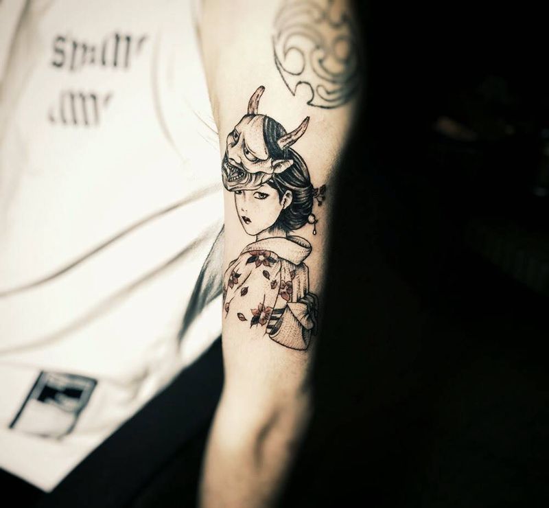 艺妓纹身图片