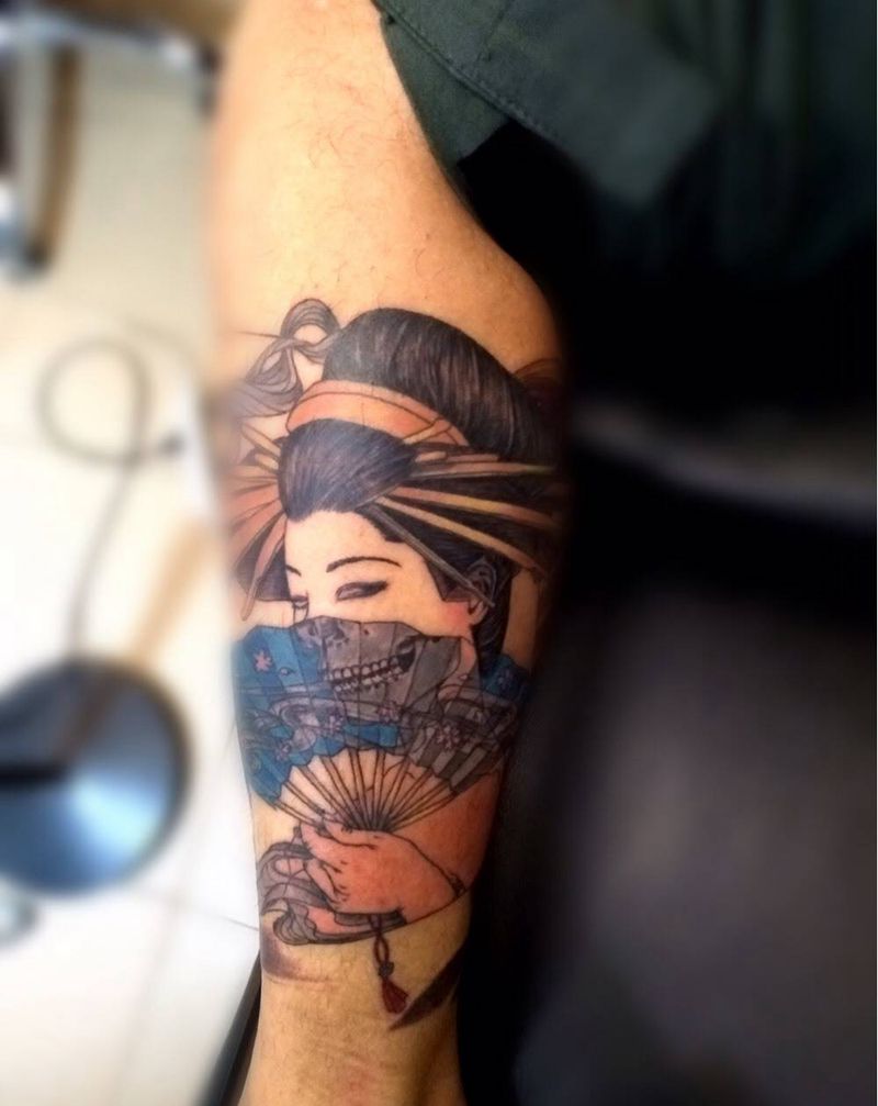 艺妓纹身图片