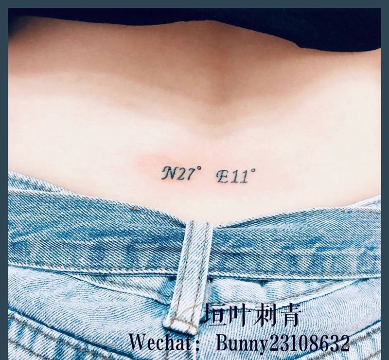 经纬度纹身图片