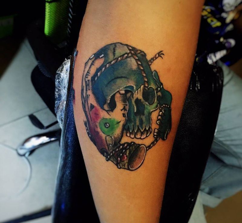 骷髅头纹身图片