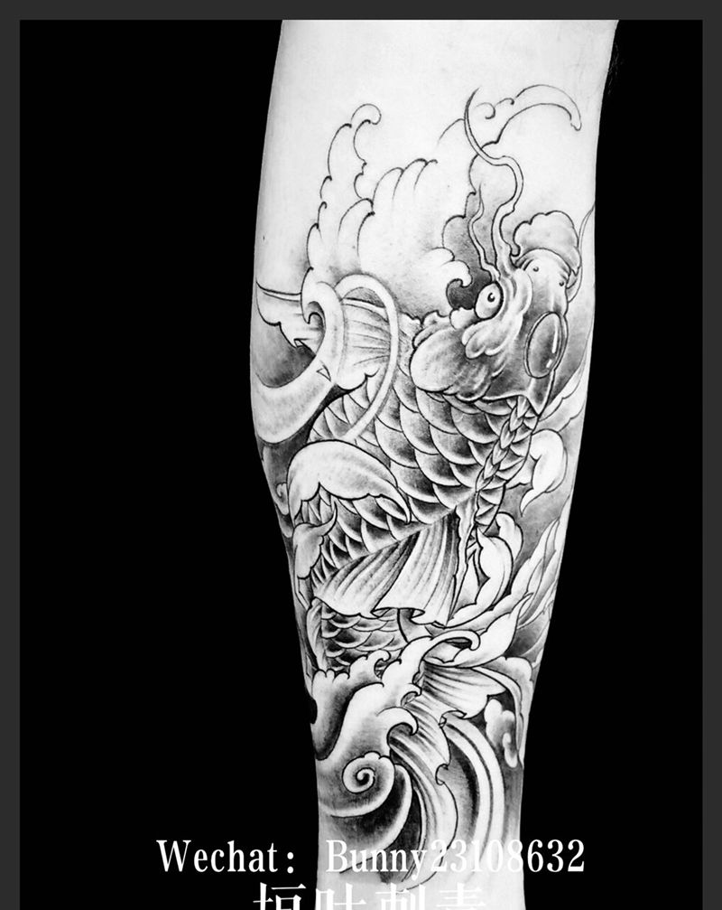 鲤鱼纹身图片