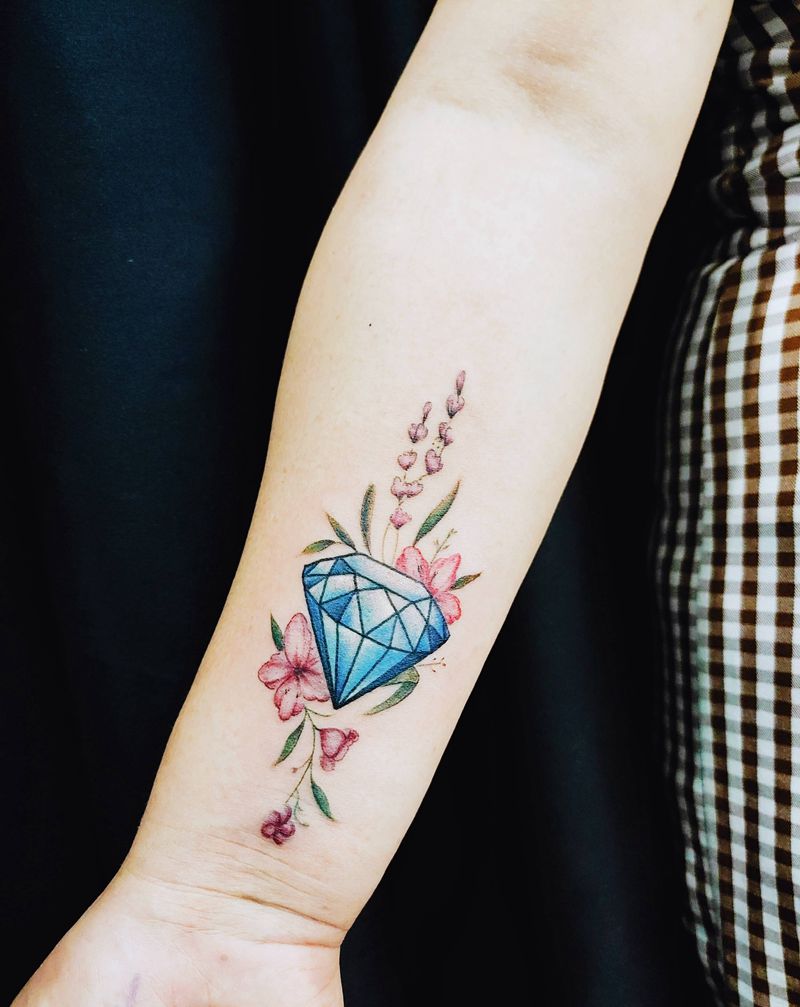 小图纹身图片_手臂水彩纹身图案