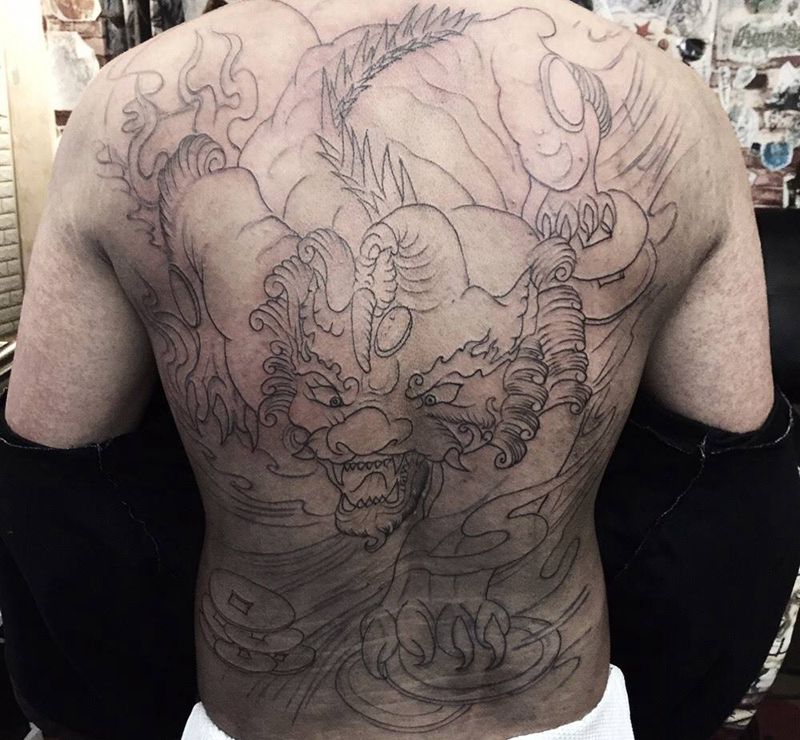 貔貅麒麟纹身图片