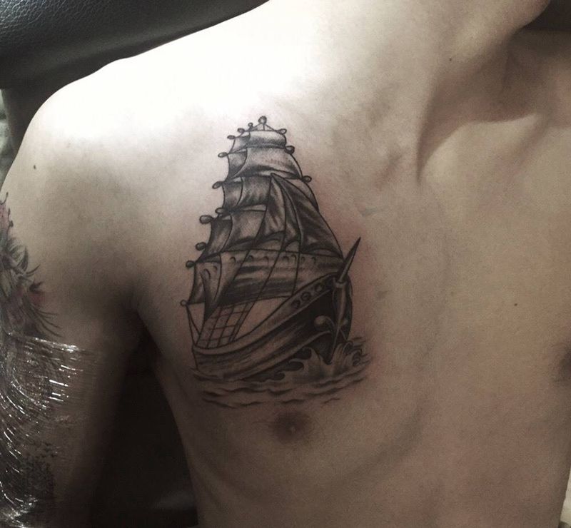 船纹身图片