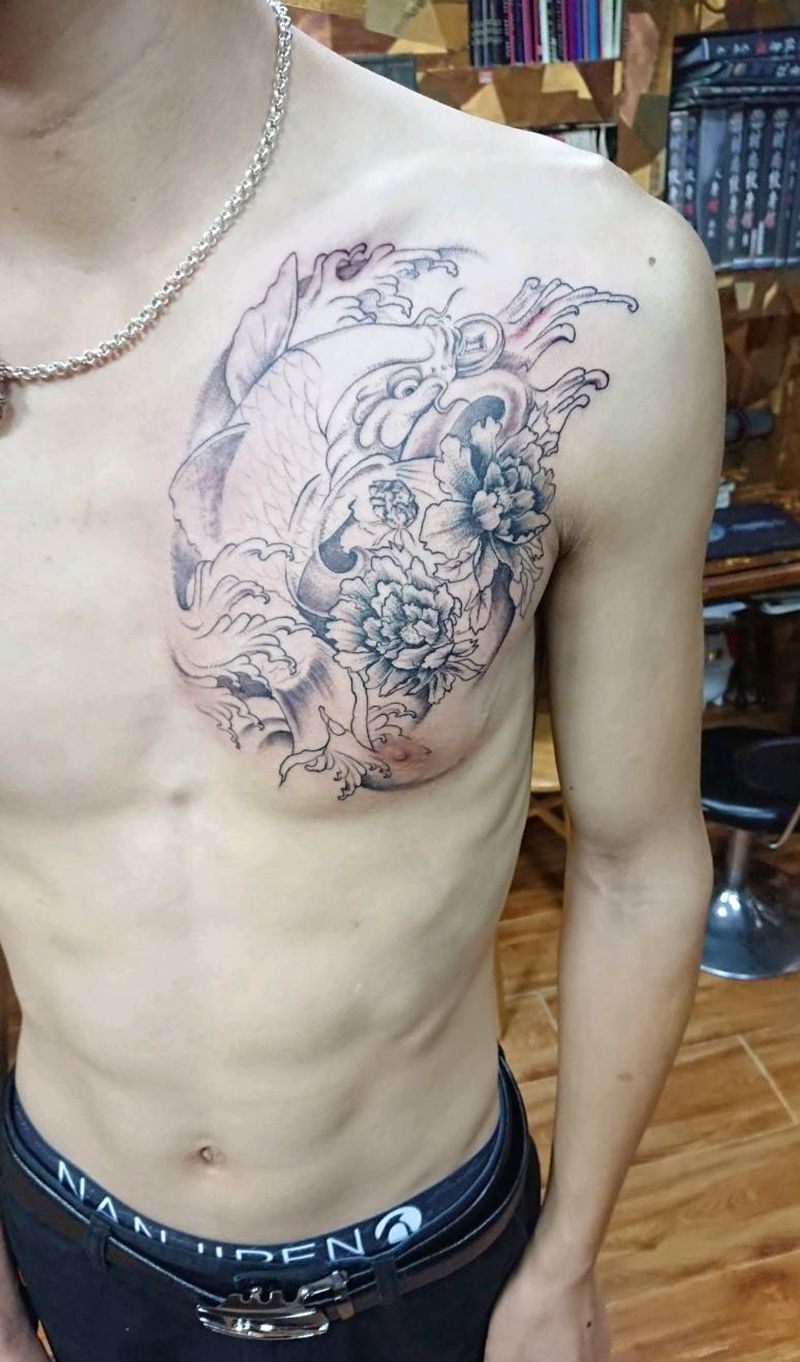 鲤鱼红（未完）纹身图片