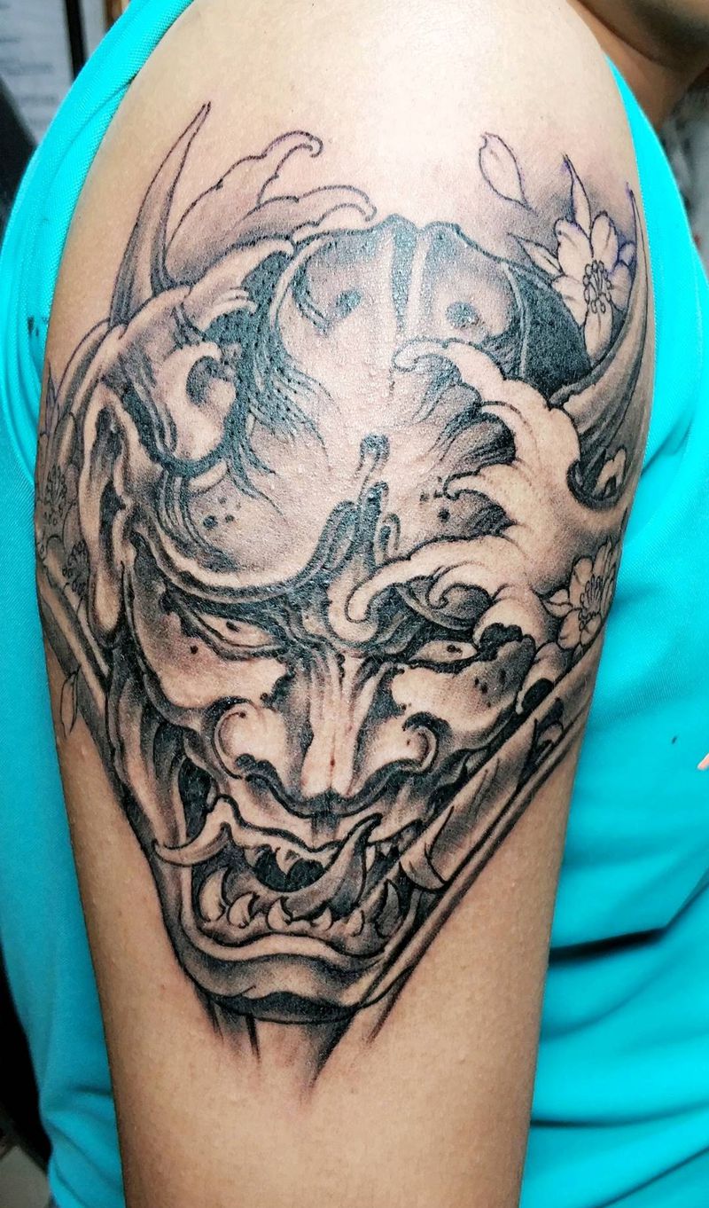 般若纹身图片_手臂新传统纹身图案