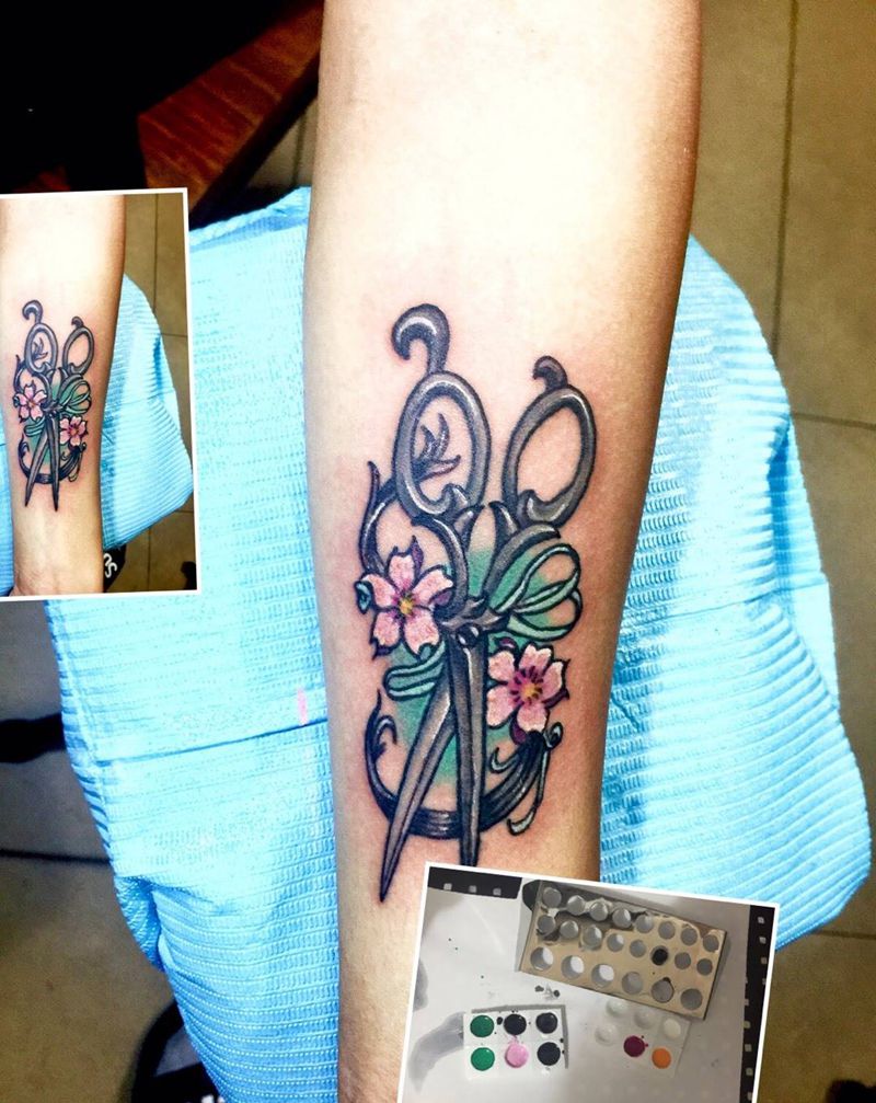 美发师专属,耗时一个半小时纹身图片